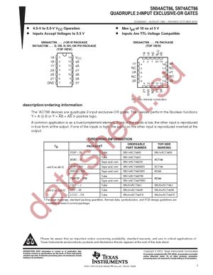 SN74ACT86DE4 datasheet  